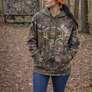 She Outdoor Camo Print Women's Hoodie Size L